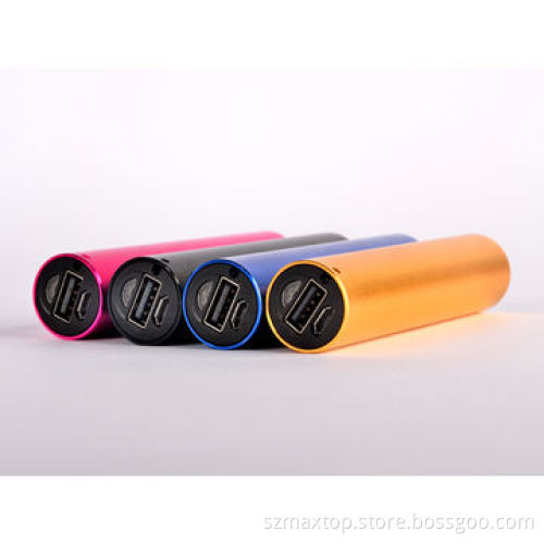 external portable charger power bank with aluminum housing and LED flashlightNew